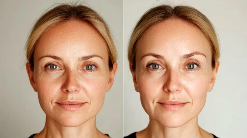 Antes e depois de harmonização facial em Joinville